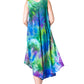 Sakkas Neja - Vestido maxi informal sin mangas holgado con teñido anudado para mujer