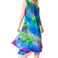 Sakkas Neja - Vestido maxi informal sin mangas holgado con teñido anudado para mujer