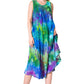 Sakkas Neja - Vestido maxi informal sin mangas holgado con teñido anudado para mujer
