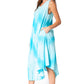 Sakkas Neja - Vestido maxi informal sin mangas holgado con teñido anudado para mujer