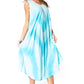Sakkas Neja - Vestido maxi informal sin mangas holgado con teñido anudado para mujer