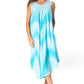 Sakkas Neja - Vestido maxi informal sin mangas holgado con teñido anudado para mujer