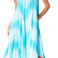 Sakkas Neja - Vestido maxi informal sin mangas holgado con teñido anudado para mujer