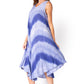 Sakkas Neja - Vestido maxi informal sin mangas holgado con teñido anudado para mujer