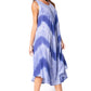 Sakkas Neja - Vestido maxi informal sin mangas holgado con teñido anudado para mujer