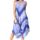 Sakkas Neja - Vestido maxi informal sin mangas holgado con teñido anudado para mujer
