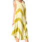Sakkas Neja - Vestido maxi informal sin mangas holgado con teñido anudado para mujer