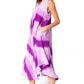 Sakkas Neja - Vestido maxi informal sin mangas holgado con teñido anudado para mujer
