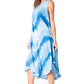 Sakkas Neja - Vestido maxi informal sin mangas holgado con teñido anudado para mujer