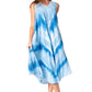 Sakkas Neja - Vestido maxi informal sin mangas holgado con teñido anudado para mujer