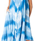 Sakkas Neja - Vestido maxi informal sin mangas holgado con teñido anudado para mujer