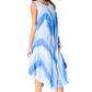 Sakkas Neja - Vestido maxi informal sin mangas holgado con teñido anudado para mujer