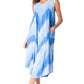 Sakkas Neja - Vestido maxi informal sin mangas holgado con teñido anudado para mujer