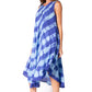 Sakkas Neja - Vestido maxi informal sin mangas holgado con teñido anudado para mujer