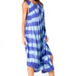 Sakkas Neja - Vestido maxi informal sin mangas holgado con teñido anudado para mujer