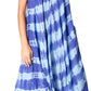 Sakkas Neja - Vestido maxi informal sin mangas holgado con teñido anudado para mujer