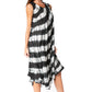 Sakkas Neja - Vestido maxi informal sin mangas holgado con teñido anudado para mujer