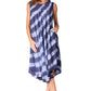 Sakkas Neja - Vestido maxi informal sin mangas holgado con teñido anudado para mujer
