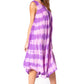 Sakkas Neja - Vestido maxi informal sin mangas holgado con teñido anudado para mujer