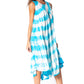 Sakkas Neja - Vestido maxi informal sin mangas holgado con teñido anudado para mujer
