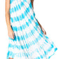 Sakkas Neja - Vestido maxi informal sin mangas holgado con teñido anudado para mujer