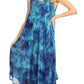 Sakkas Irene Women's Casual Tie-dye Maxi Summer Sleeveless Loose Fit Tank Dress