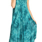 Sakkas Irene Women's Casual Tie-dye Maxi Summer Sleeveless Loose Fit Tank Dress