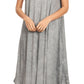 Sakkas Irene Women's Casual Tie-dye Maxi Summer Sleeveless Loose Fit Tank Dress