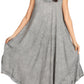 Sakkas Irene Women's Casual Tie-dye Maxi Summer Sleeveless Loose Fit Tank Dress