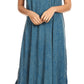 Sakkas Irene Women's Casual Tie-dye Maxi Summer Sleeveless Loose Fit Tank Dress