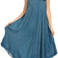 Sakkas Irene Women's Casual Tie-dye Maxi Summer Sleeveless Loose Fit Tank Dress