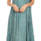 Sakkas Irene Women's Casual Tie-dye Maxi Summer Sleeveless Loose Fit Tank Dress