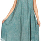 Sakkas Irene Women's Casual Tie-dye Maxi Summer Sleeveless Loose Fit Tank Dress