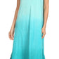 Sakkas Irene Women's Casual Tie-dye Maxi Summer Sleeveless Loose Fit Tank Dress