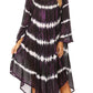 Sakkas Dori Women's Long Sleeves Casual Loose Swing Midi Dress Caftan Cover-up