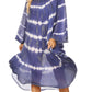 Sakkas Dori Women's Long Sleeves Casual Loose Swing Midi Dress Caftan Cover-up
