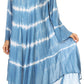 Sakkas Dori Women's Long Sleeves Casual Loose Swing Midi Dress Caftan Cover-up