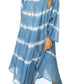 Sakkas Dori Women's Long Sleeves Casual Loose Swing Midi Dress Caftan Cover-up