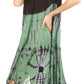 Sakkas Dori Women's Long Sleeves Casual Loose Swing Midi Dress Caftan Cover-up