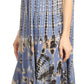 Sakkas Dori Women's Long Sleeves Casual Loose Swing Midi Dress Caftan Cover-up