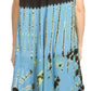 Sakkas Dori Women's Long Sleeves Casual Loose Swing Midi Dress Caftan Cover-up