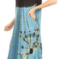 Sakkas Dori Women's Long Sleeves Casual Loose Swing Midi Dress Caftan Cover-up