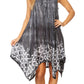 Sakkas Mily Women's Swing Loose Sleeveless Tie Dye Short Cocktail Dress Cover-up