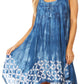 Sakkas Mily Women's Swing Loose Sleeveless Tie Dye Short Cocktail Dress Cover-up