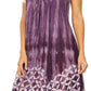 Sakkas Mily Women's Swing Loose Sleeveless Tie Dye Short Cocktail Dress Cover-up