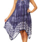 Sakkas Mily Women's Swing Loose Sleeveless Tie Dye Short Cocktail Dress Cover-up