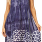 Sakkas Mily Women's Swing Loose Sleeveless Tie Dye Short Cocktail Dress Cover-up