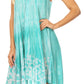 Sakkas Mily Women's Swing Loose Sleeveless Tie Dye Short Cocktail Dress Cover-up
