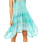 Sakkas Mily Women's Swing Loose Sleeveless Tie Dye Short Cocktail Dress Cover-up