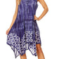 Sakkas Mily Women's Swing Loose Sleeveless Tie Dye Short Cocktail Dress Cover-up